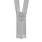 YKK 36" Chrome Gray #5 Plastic Vislon Open End Zipper